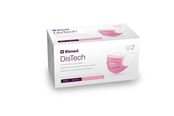 AMD Medicom Pink Level 2 Mask 50 per box Distech